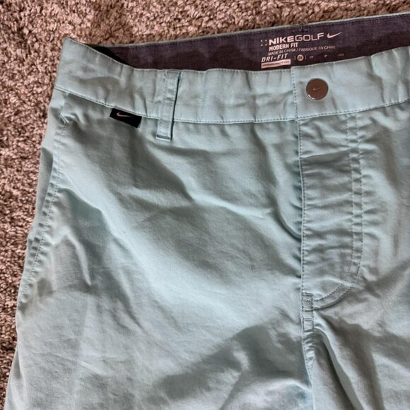 Nike Golf Shorts Mens 28 Light Teal Modern Fit Dri-Fit Performance Chino Stretch - Picture 3 of 9